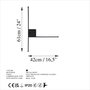 Opviq Lámpara de pared Sarf - 13615 Negro